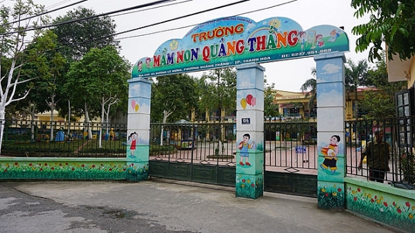 thanh hoa an chan gan 2000 suat an hieu truong mam non bi cach chuc