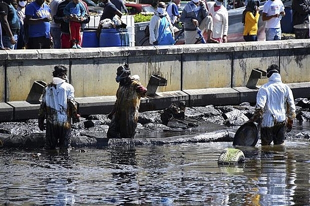 Tàu Nhật Bản gây sự cố tràn dầu ở Mauritius đã bị vỡ đôi 1519 ttxvn 20200816 tran dau mautirius
