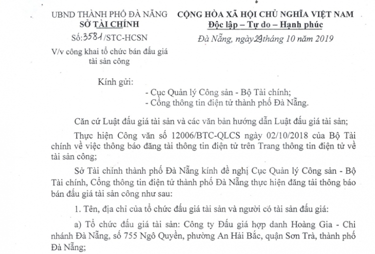 chinh quyen da nang cong khai dau gia 3 xe o to doanh nghiep bieu tang