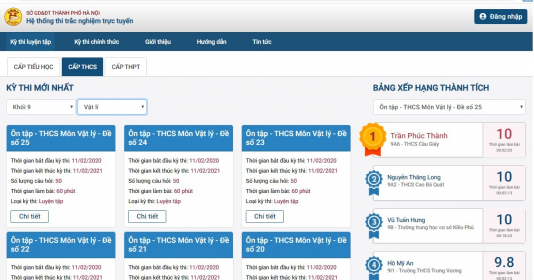 ha noi on tap truc tuyen cho hoc sinh khoi lop 8 9