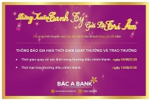 BAC A BANK gia hạn thời gian quay và trao thưởng chương trình khuyến mãi Tết