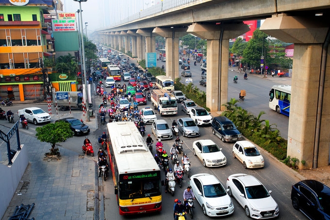 Đường Nguyễn Trãi một trong những điểm đen về un tắc giao thông ở Hà Nội