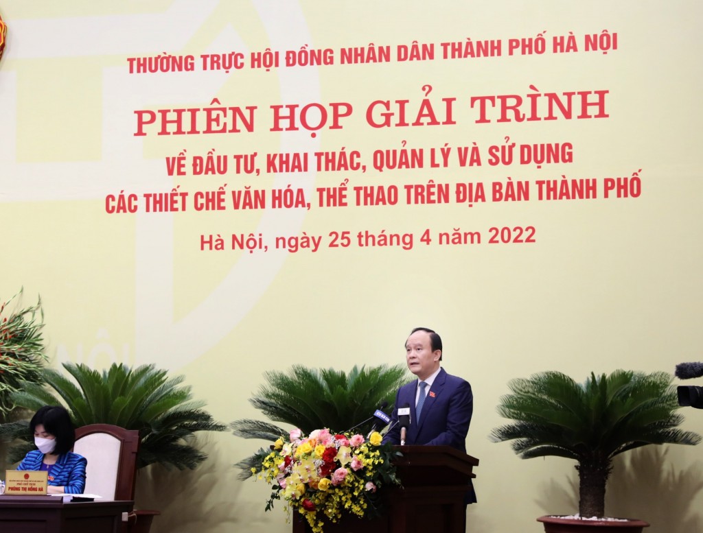 Chủ tịch HĐND TP Nguyễn Ngọc Tuấn phát biểu bế mạc phiên giải trình