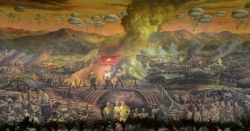 Cận cảnh bức tranh khổng lồ tái hiện chiến thắng lịch sử Điện Biên Phủ