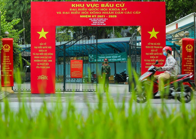 Khu vực bỏ phiếu số 8 phường Điện Biên (quận Ba Đình, TP Hà Nội)