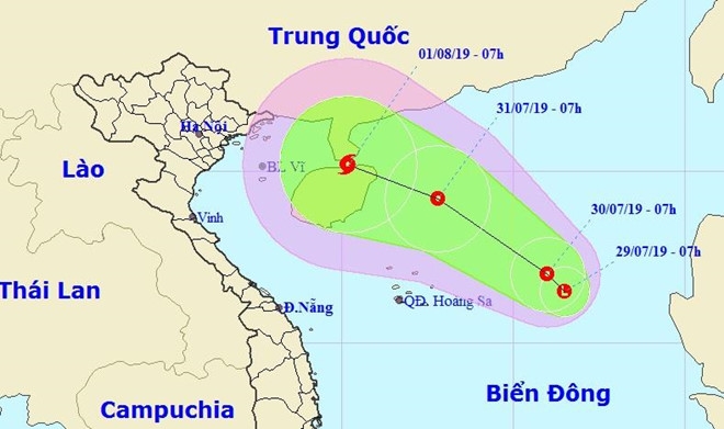 Xuất hiện áp thấp trên biển Đông đang hướng vào Việt Nam