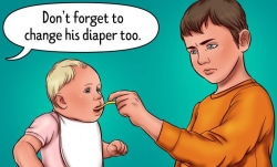 5 lý do bạn không nên để con lớn trông em