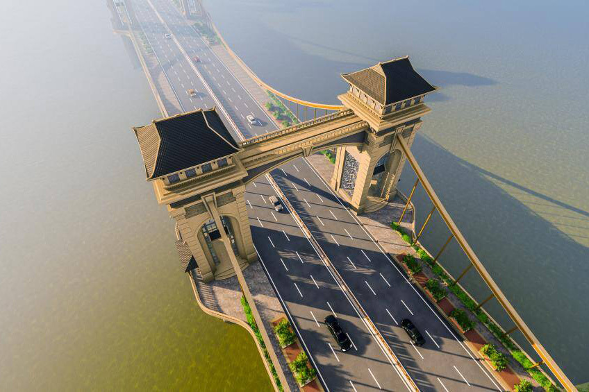 Hình ảnh cầu Trần Hưng Đạo 9.000 tỷ nối 2 quận Hoàn Kiếm và Long Biên