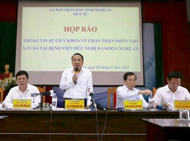 Xác định nguyên nhân gây sự cố chạy thận ở Nghệ An