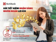 Gửi tiết kiệm nhận vàng tại SeaBank