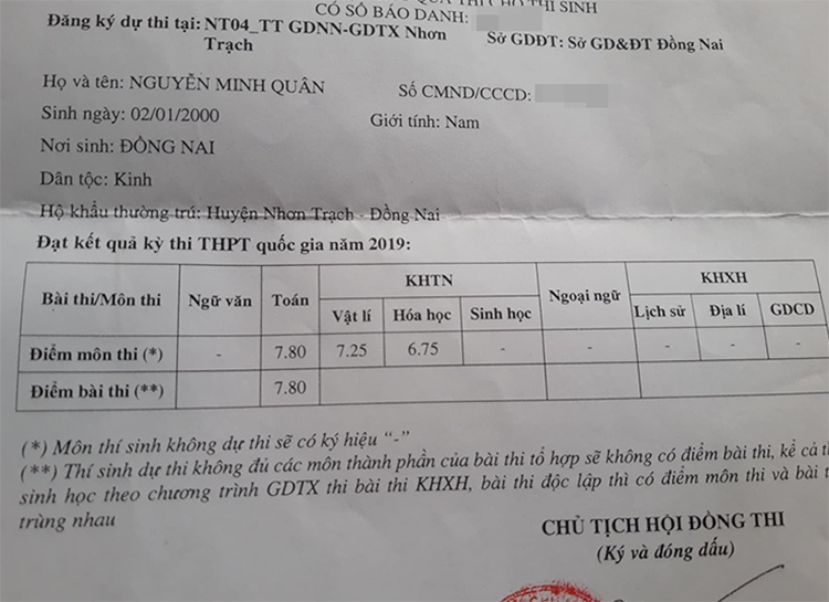 thi sinh truot dai hoc vi truong co tinh nang diem