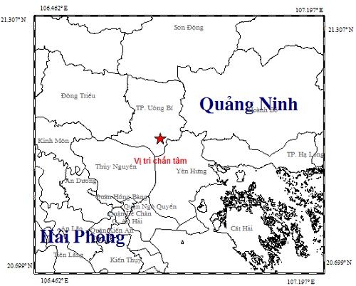 Động đất ở Uông Bí (Quảng Ninh) khả năng là động đất kích thích