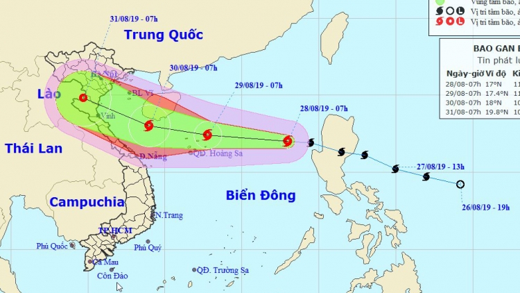 Bão số 4 giật cấp 12 đang hướng vào Bắc Trung Bộ, dịp nghỉ Lễ 2/9 mưa lớn