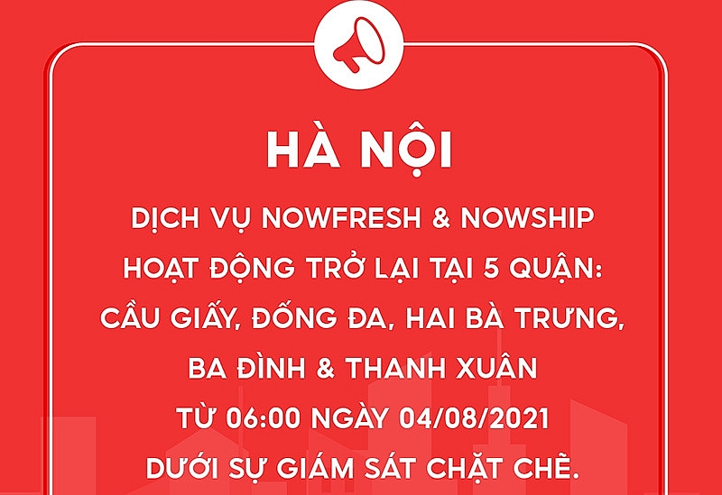 Hà Nội: Shipper giao hàng thiết yếu, đi chợ được hoạt động