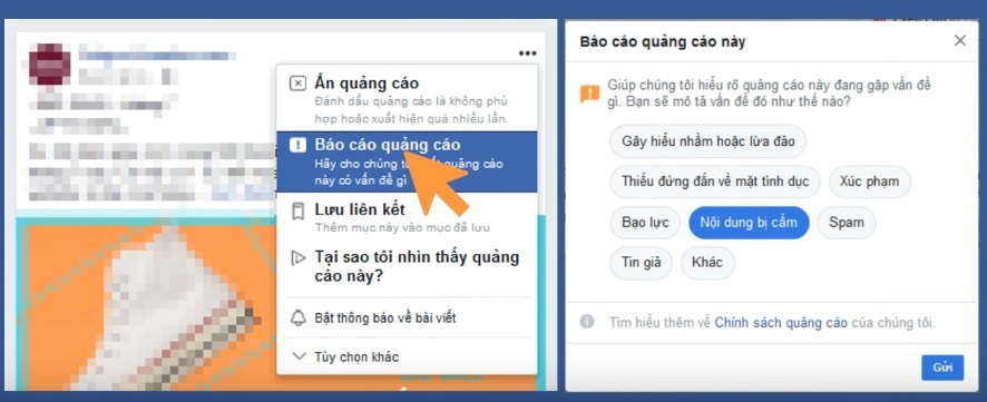 Cách xóa nội dung bẩn, tin nhắn spam và page giả mạo trên Facebook