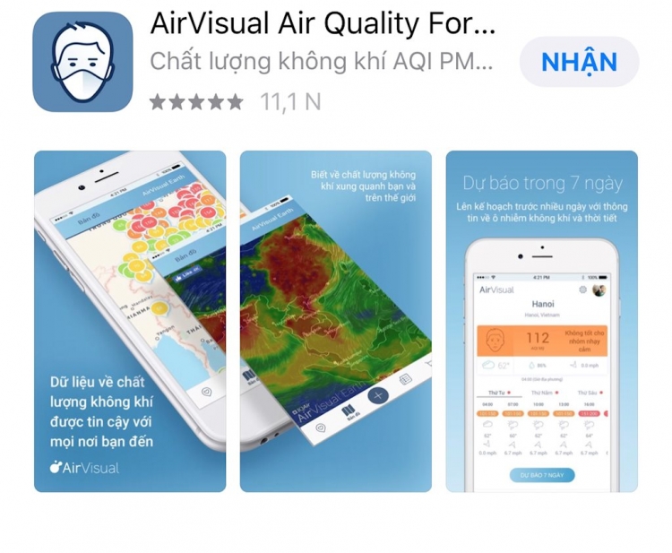 airvisual quay tro lai voi nguoi dung viet nam