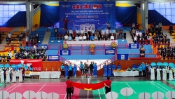 tung bung le khai mac giai cau long hoc sinh sinh vien tp ha noi nam 2020