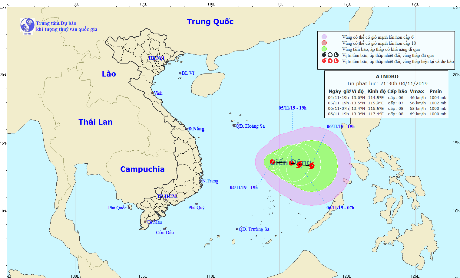 Áp thấp nhiệt đới hình thành trên biển Đông
