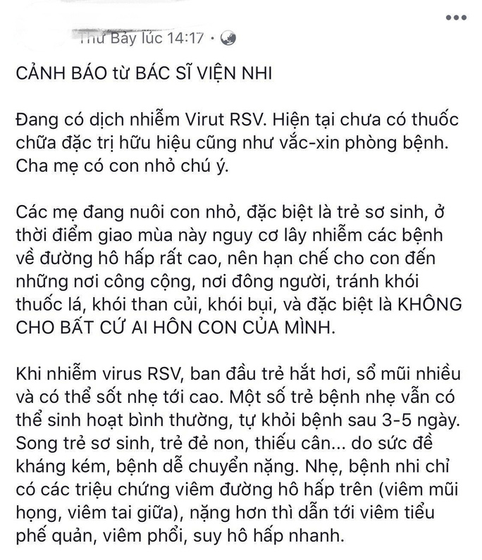 Chuyên gia Nhi khoa lên tiếng về 