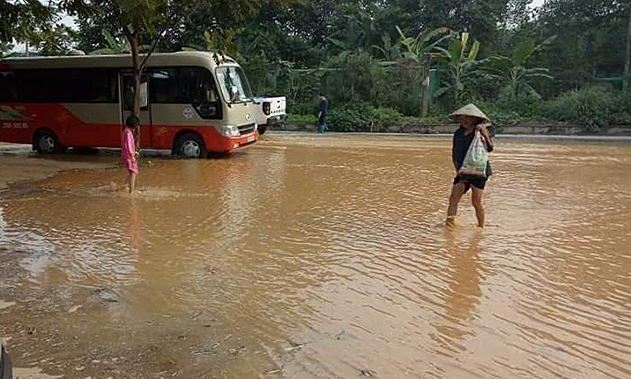 Đường ống nước sông Đà lại gặp sự cố