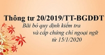 Bộ GD-ĐT bỏ quy định kiểm tra chứng chỉ ngoại ngữ