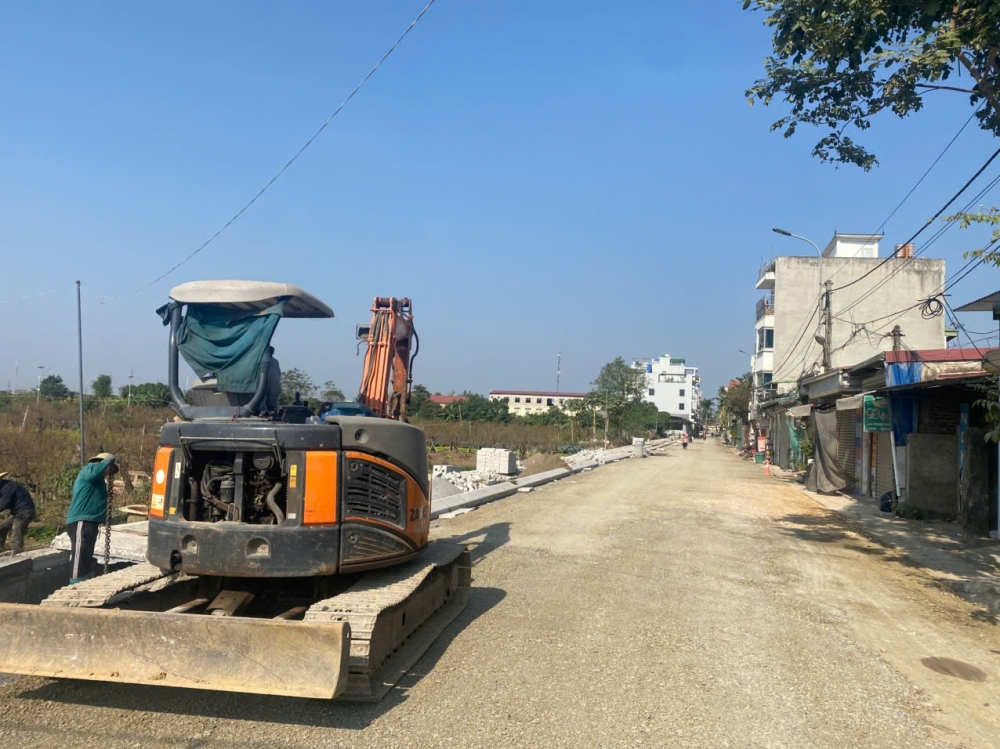 Tăng tốc các dự án hạ tầng - giao thông tại xã Hồng Vân