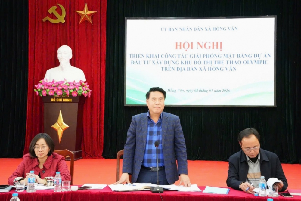 Đồng chí Nguyễn Duy Hiển - Phó Chủ tịch Thường trực UBND xã Hồng Vân nhấn mạnh, công tác GPMB là nhiệm vụ chính trị trọng tâm.