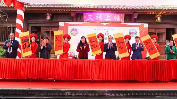 Trang trọng lễ khai bút và sản xuất các làng nghề Thường Tín