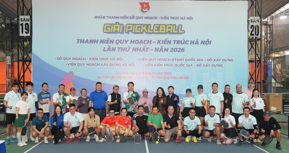 Tổ chức thành công giải Pickleball tranh cúp Thanh niên Quy hoạch - Kiến trúc Hà Nội