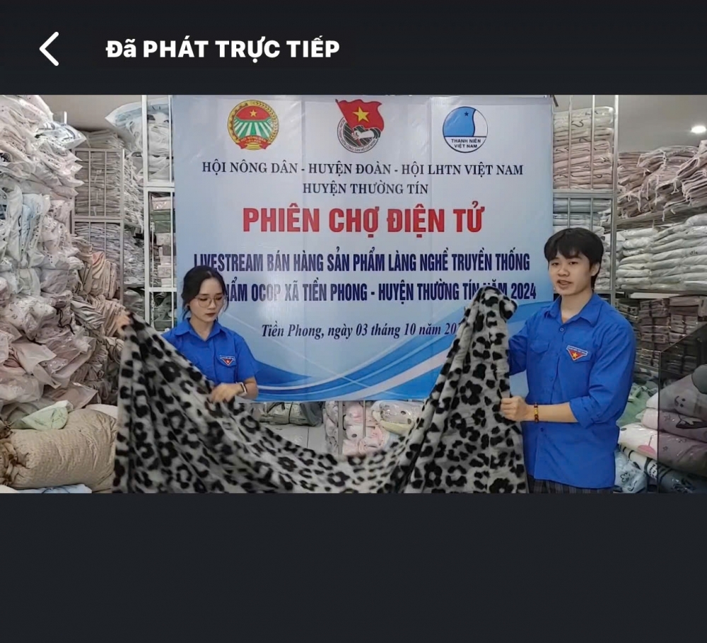 Phiên chợ điện tử giới thiệu sản phẩm xã Tiền Phong, huyện Thường Tín