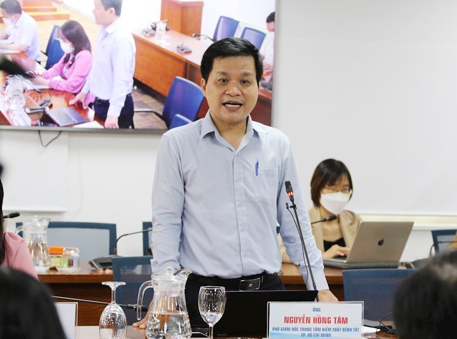 Giám đốc HCDC Nguyễn Hồng Tâm thông tin tại buổi họp báo