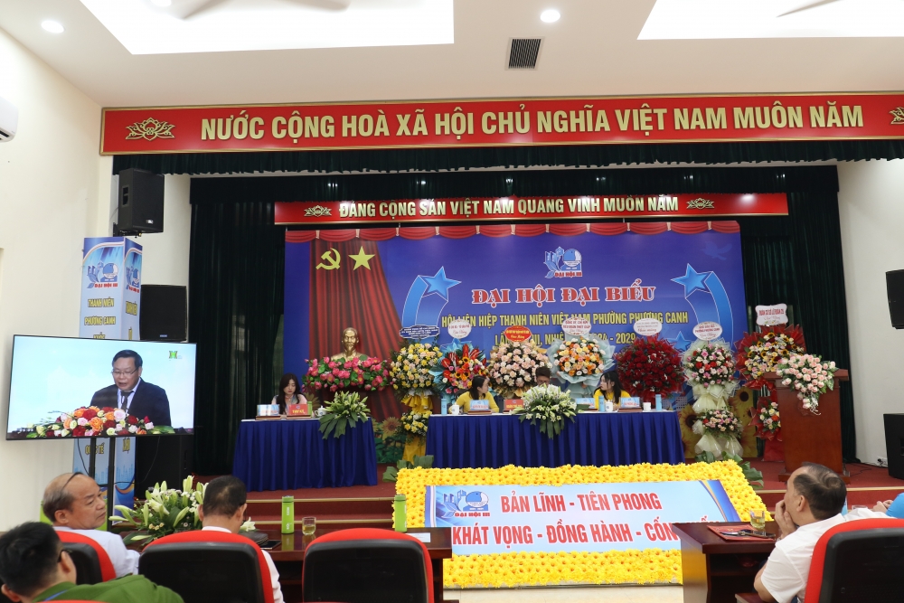 Đại hội lắng nghe phát biểu chỉ đạo của đồng chí Nguyễn Văn Phong, Phó Bí thư Thành uỷ Hà Nội thông qua hình thức trực tuyến