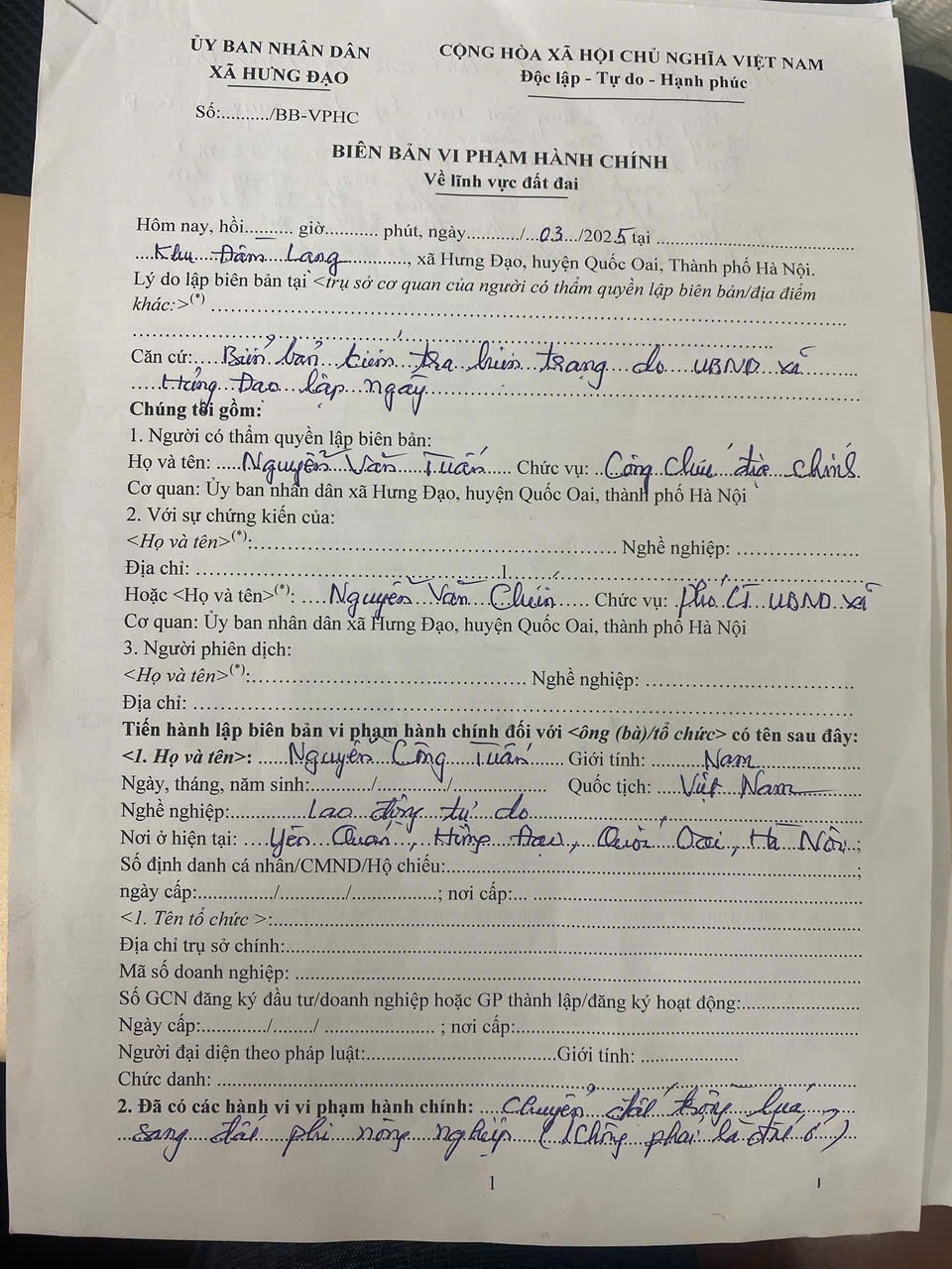 Quốc Oai "đau đầu" xử lý vi phạm