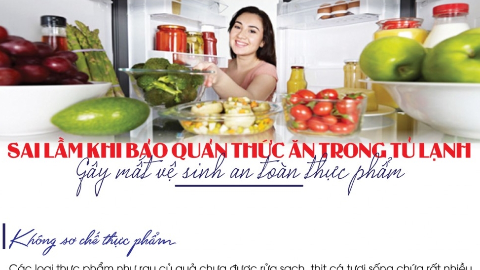 Sai lầm khi bảo quản thức ăn trong tủ lạnh gây mất an toàn thực phẩm