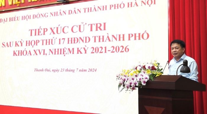Phó Chủ tịch UBND huyện Thanh Oai Nguyễn Trọng Khiển đã giải đáp một số nội dung thuộc thẩm quyền của huyện