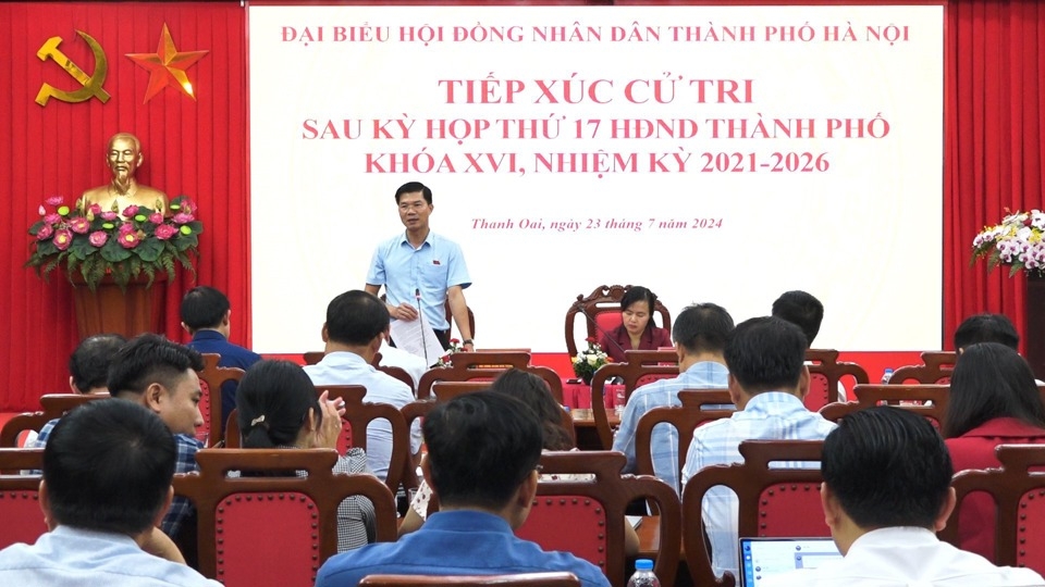 Tổ đại biểu HĐND thành phố Hà Nội - Đơn vị bầu cử số 14 tiếp xúc cử tri huyện Thanh Oai
