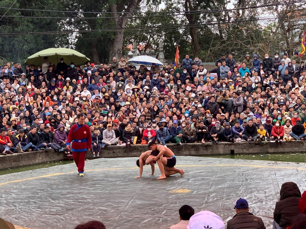 Quang Minh sở hữu tiềm năng về mặt văn hóa. Ảnh: Lễ hội vật Chi Đông được tổ chức vào dịp đầu năm