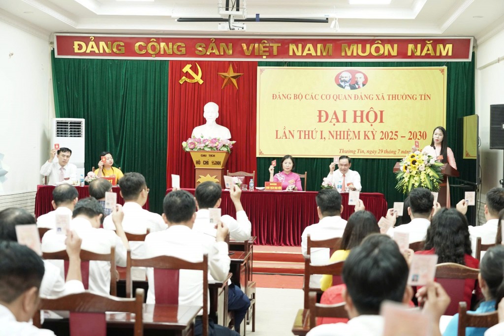 Đại hội Đảng bộ các cơ quan Đảng xã Thường Tín đạt sự đồng thuận, nhất trí cao về phương hướng, nhiệm vụ trong nhiệm kỳ 2025-20300