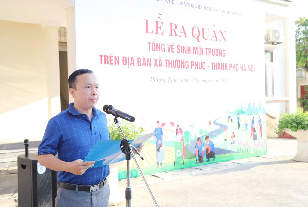 Cán bộ, Nhân dân xã Thượng Phúc hành động vì môi trường