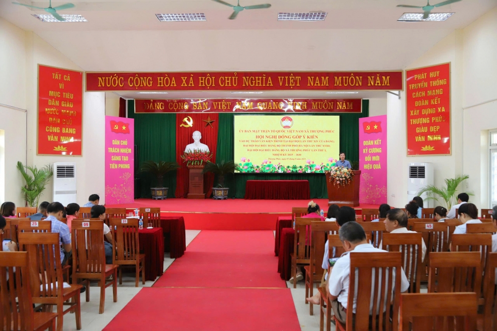 MTTQ xã Thượng Phúc phát huy vai trò góp ý vào văn kiện đại hội Đảng
