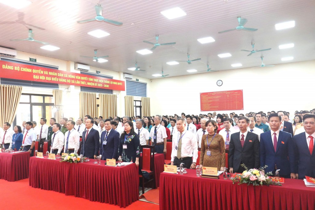 Phó Bí thư Thành ủy, Chủ tịch HĐND thành phố Nguyễn Ngọc Tuấn dự và chỉ đạo Đại hội đại biểu xã Hồng Vân lần thứ I, nhiệm kỳ 2025-2030.