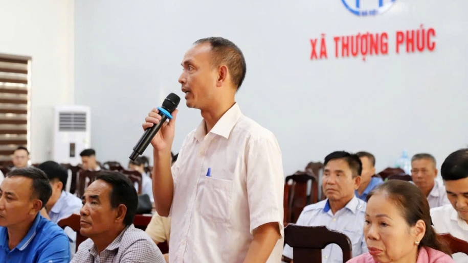 Xã Thượng Phúc lấy ý kiến người dân về xây dựng đường sắt Bắc - Nam