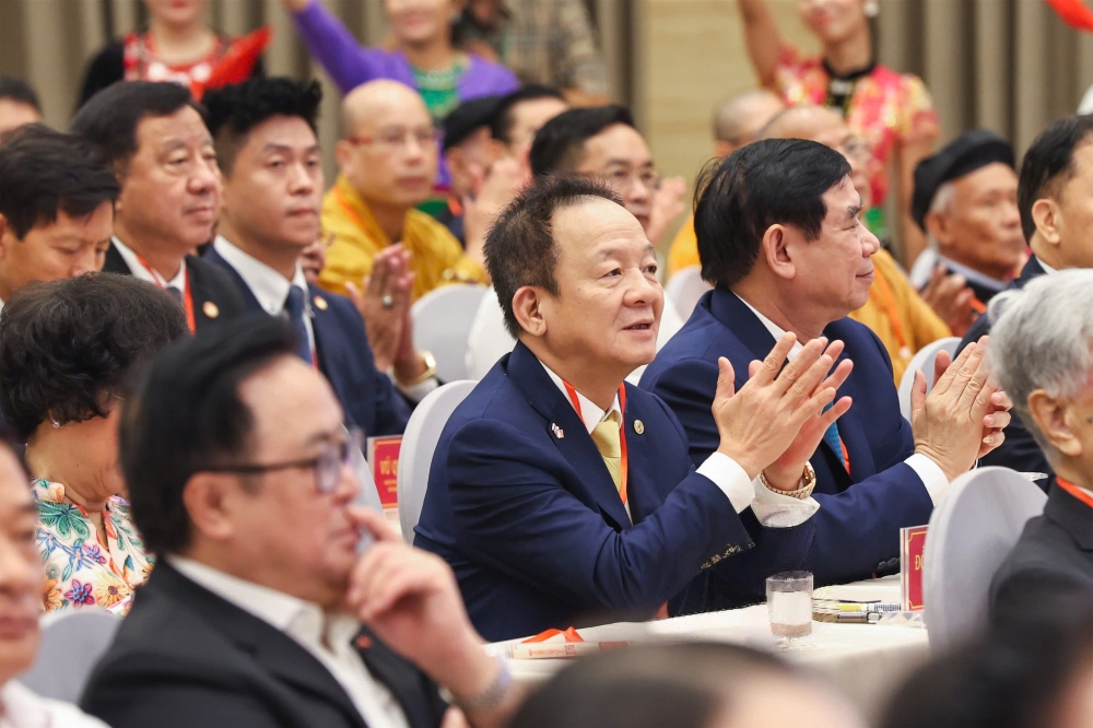 ‏Doanh nhân Đỗ Quang Hiển, Nhà sáng lập, Chủ tịch Điều hành Tập đoàn T&T Group tại Hội nghị.