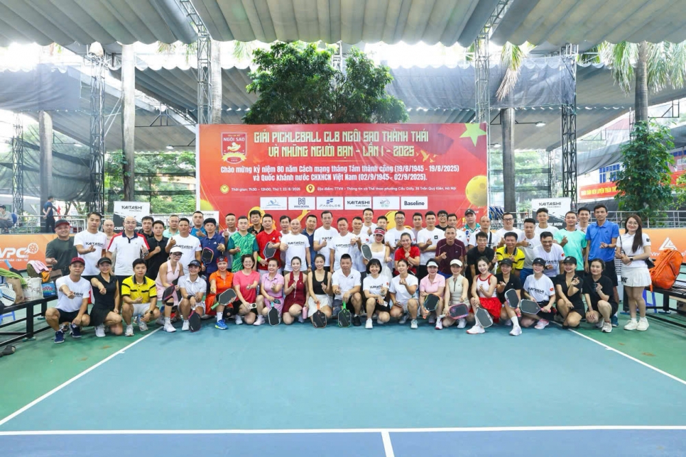 Tưng bừng Giải Pickleball “CLB Ngôi sao Thành Thái và những người bạn”