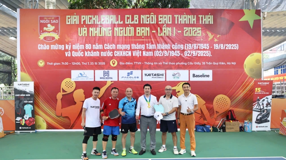Tưng bừng Giải Pickleball “CLB Ngôi sao Thành Thái và những người bạn”