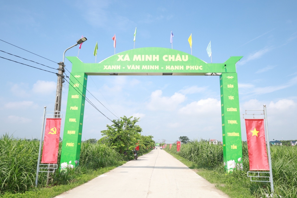 Xã Minh Châu rạng rỡ cờ hoa đón Quốc khánh