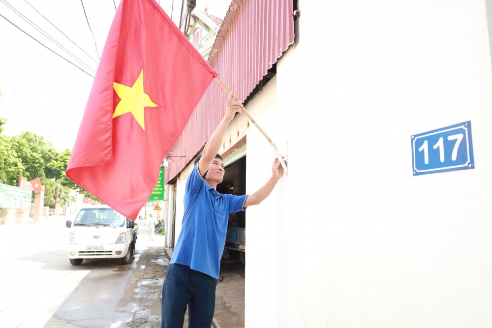 Xã Minh Châu rạng rỡ cờ hoa đón Quốc khánh