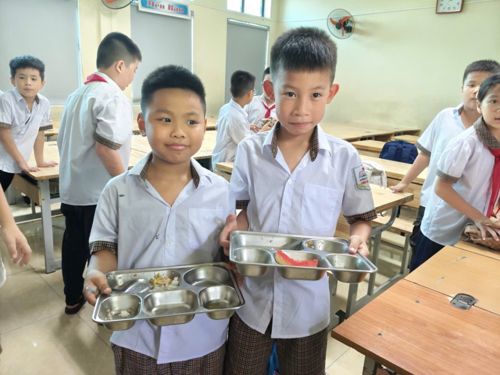 Học sinh tại xã Đoài Phương 