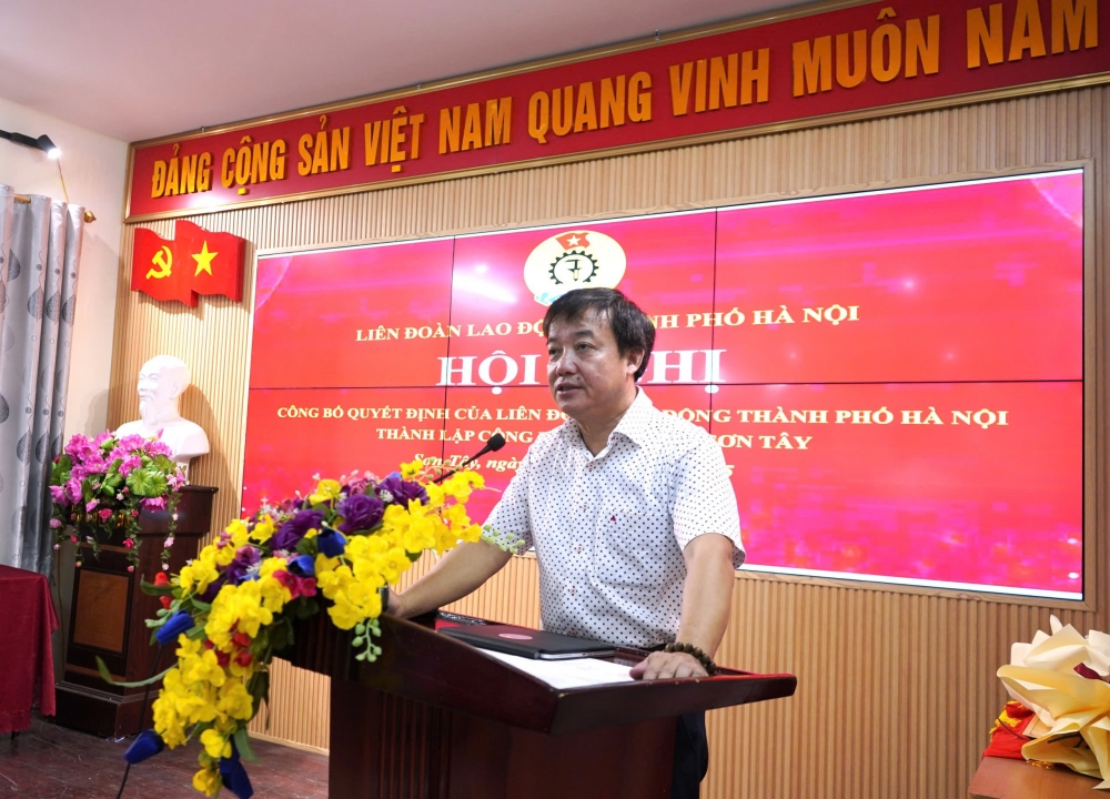 Sơn Tây công bố quyết định thành lập Công đoàn phường