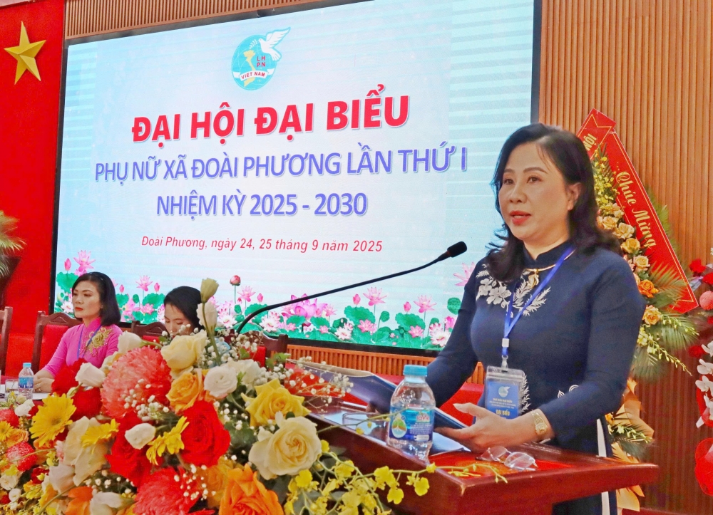 Đồng chí Lê Thị Chính làm Chủ tịch Hội LHPN xã Đoài Phương